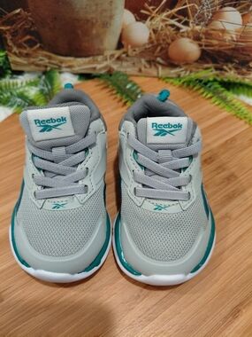 Reebok Kids Teal and Gray Lightweight Sneakers